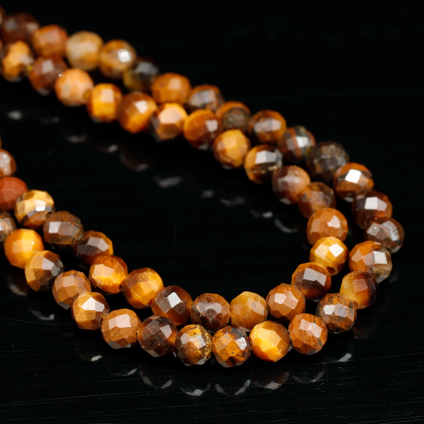 Pulsera de macramé de doble hilera con cuentas de ágata verde natural (Taslak Full İkili)