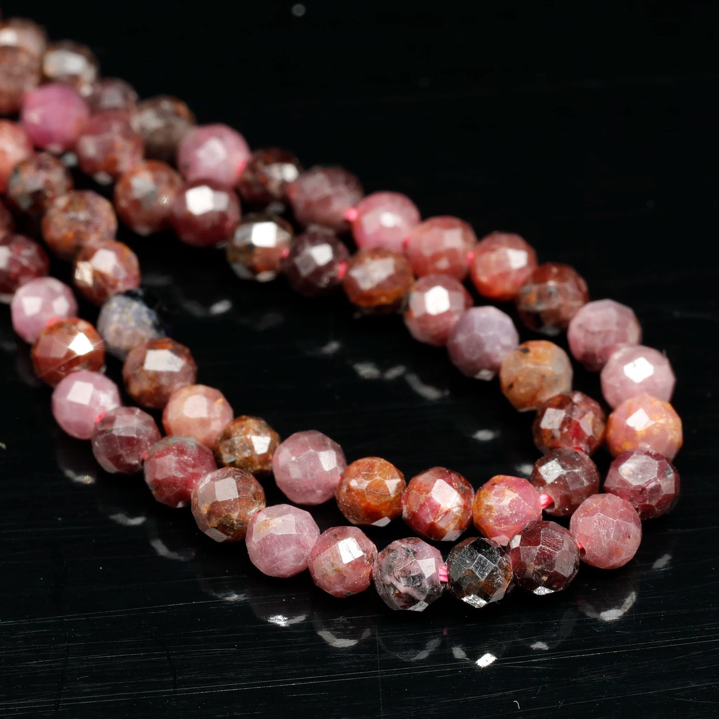 Natural Ruby Beaded Clasp Tiny Choker
