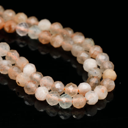 Natural Sunstone Beaded Clasp Tiny Choker - ElisaJewelryArt