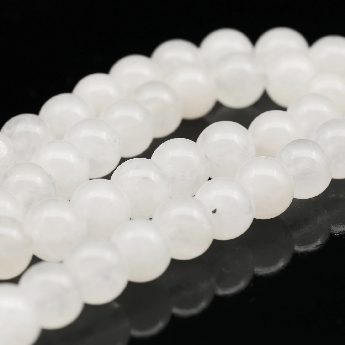 Natural Selenite Beaded Clasp Anklet