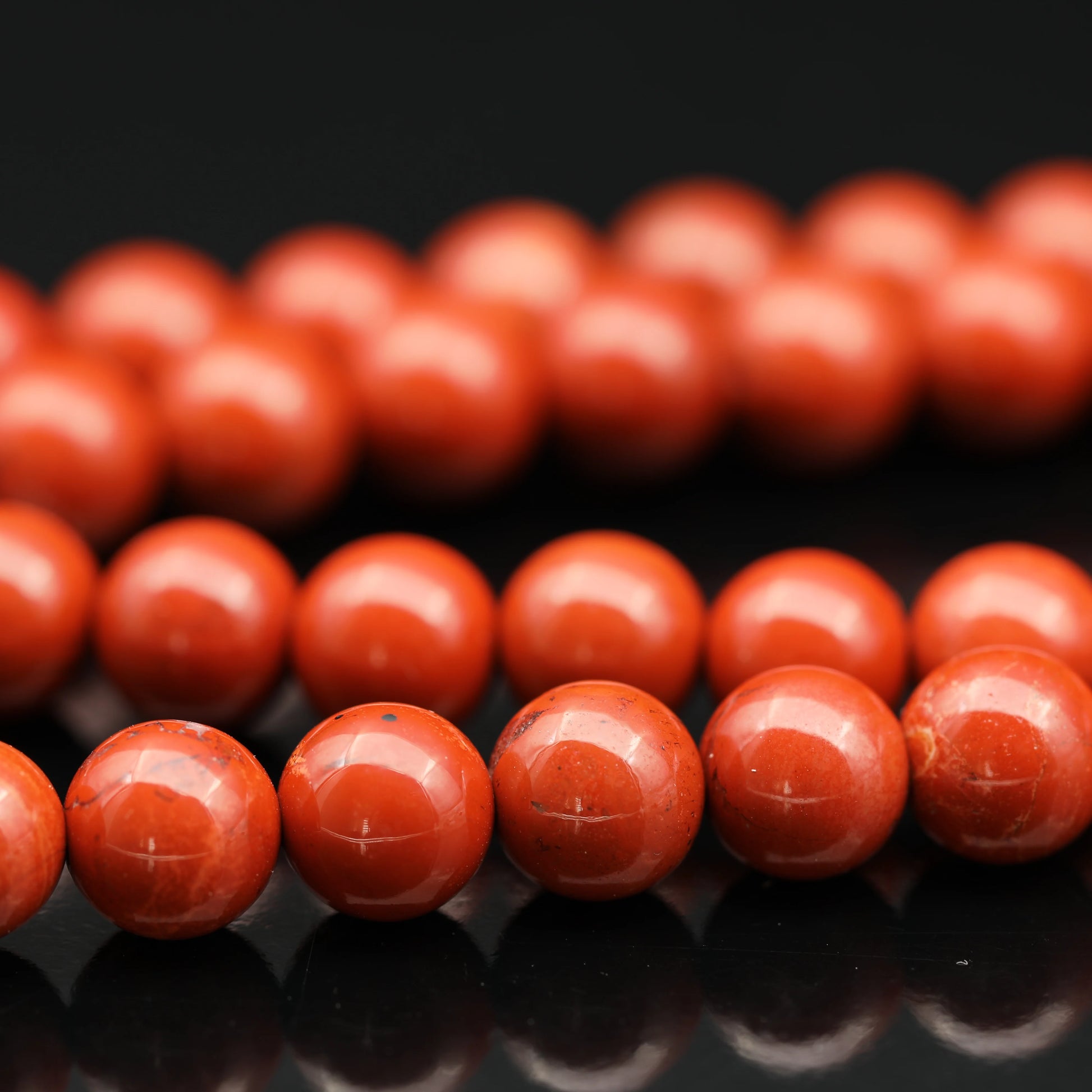 Natural Red Jasper Beaded Clasp Choker Necklace - ElisaJewelryArt