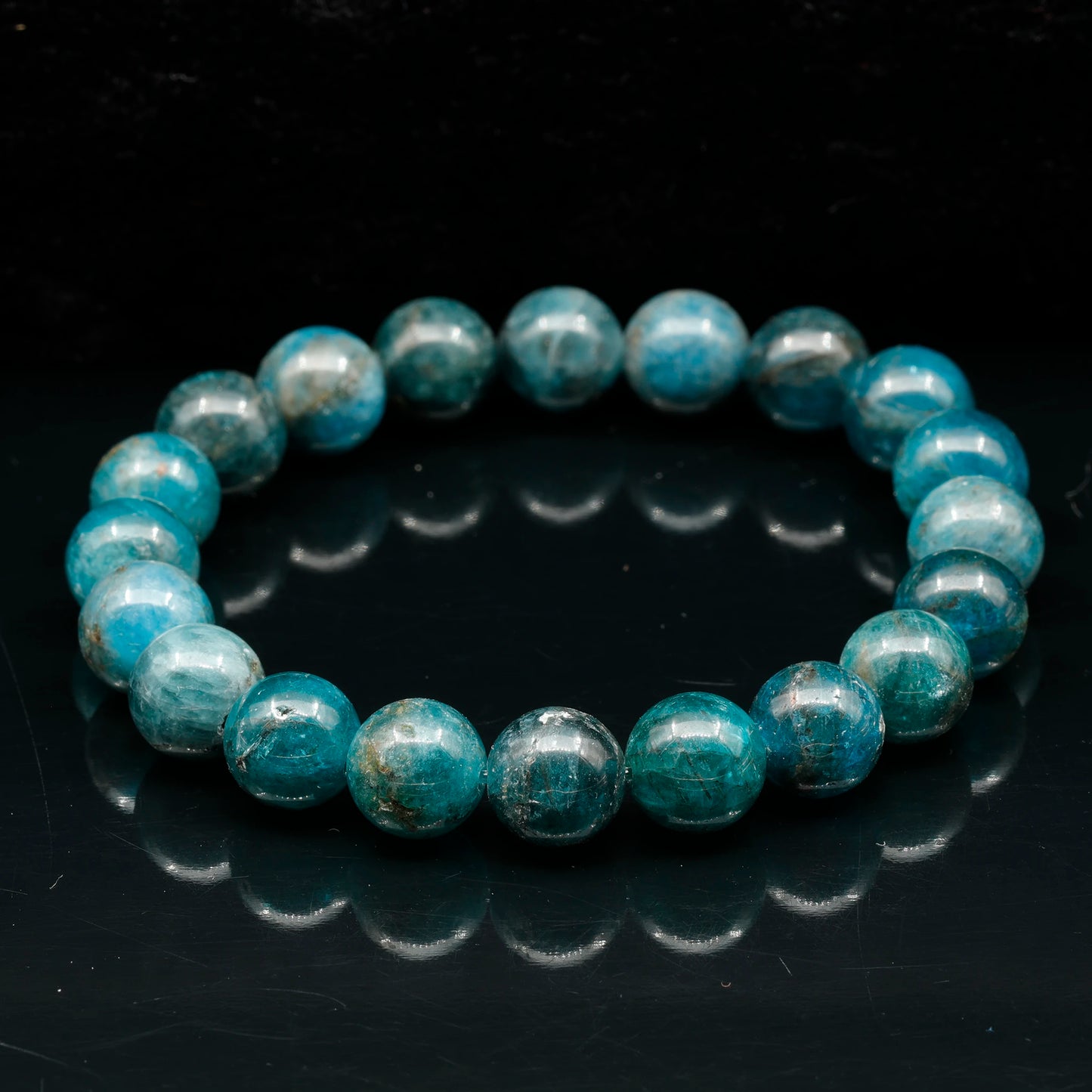 Natural Apatite Beaded Stretchy Bracelet