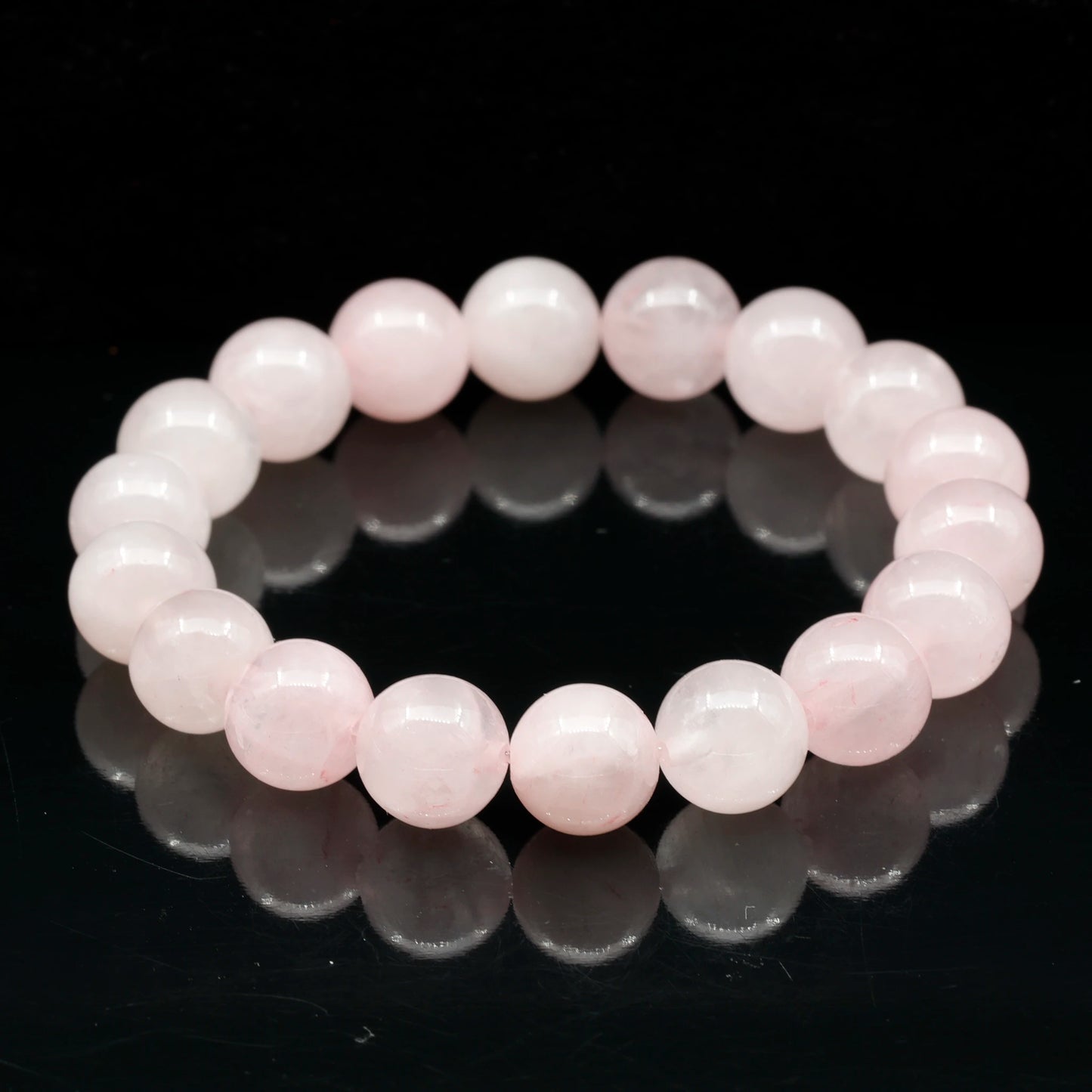 Natural Rose Quartz Beaded Stretchy Bracelet