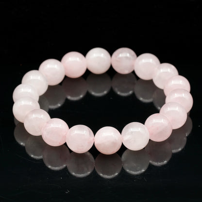 Natural Rose Quartz Beaded Stretchy Bracelet