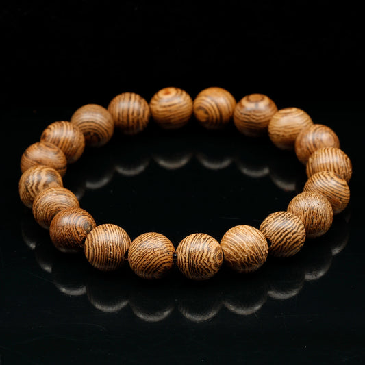 Natural Sandalwood Beaded Stretchy Bracelet