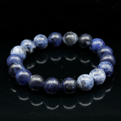 Natural Sodalite Beaded Stretchy Bracelet