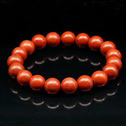 Natural Red Jasper Beaded Stretchy Bracelet