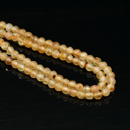 Natural Citrine Beaded Clasp Tiny Choker - ElisaJewelryArt