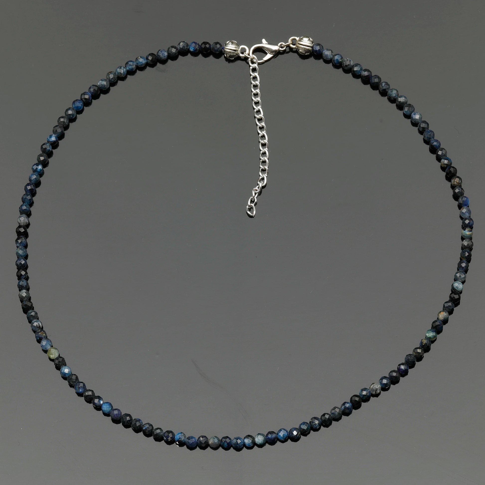 Natural Kyanite Beaded Clasp Tiny Choker - ElisaJewelryArt