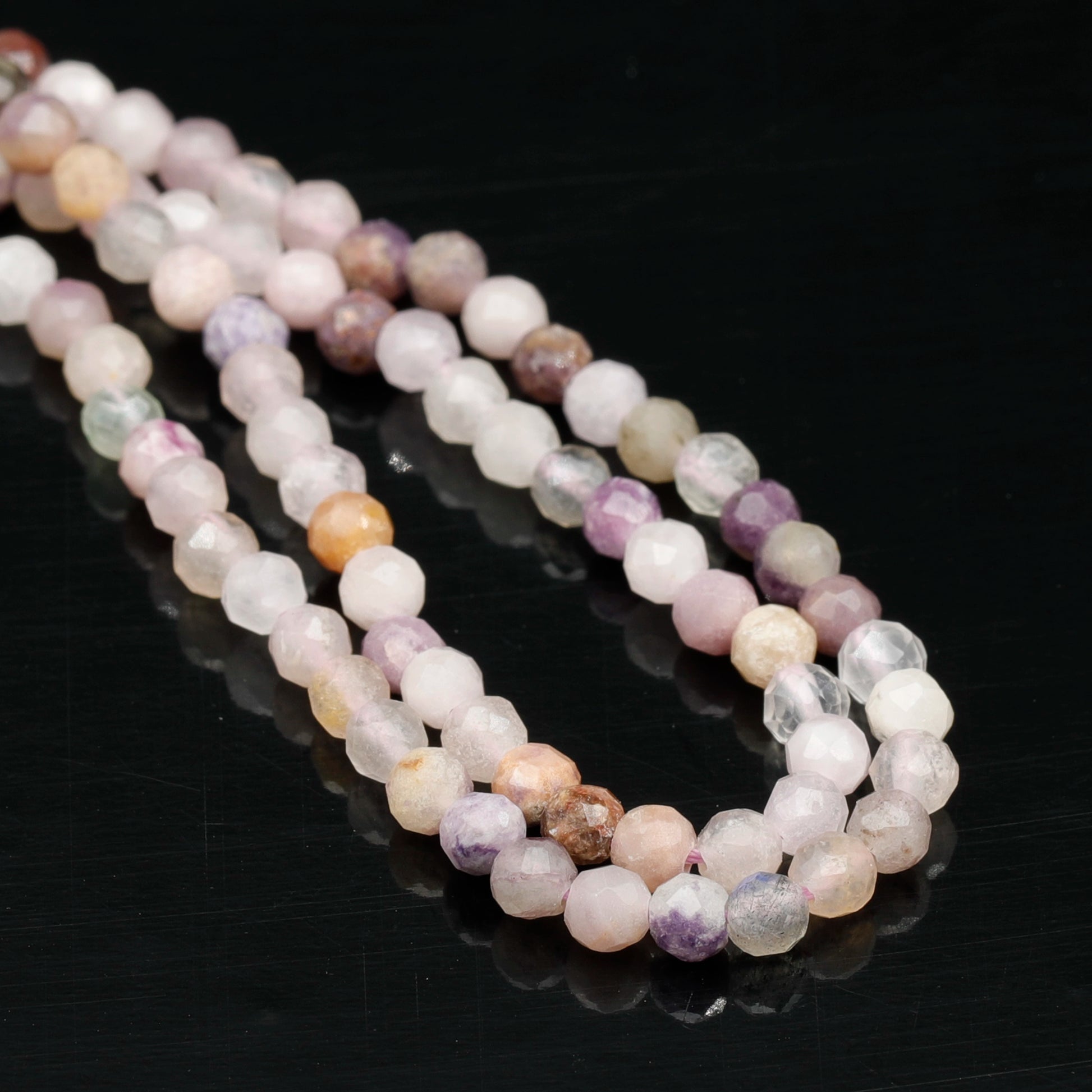 Natural Charoite Beaded Clasp Tiny Choker - ElisaJewelryArt