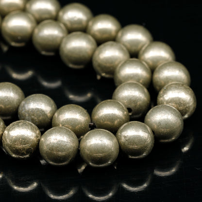 Natural Pyrite Beaded Clasp Anklet