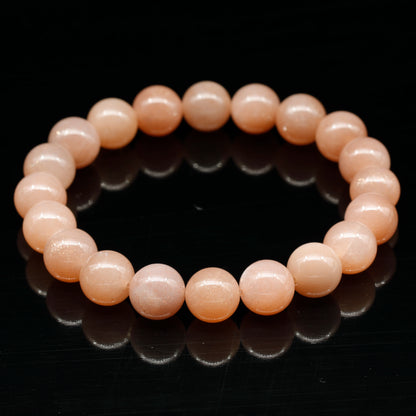 Natural Sunstone Beaded Stretchy Bracelet