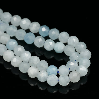 Natural Aquamarine Beaded Clasp Tiny Choker - ElisaJewelryArt