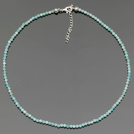 Natural Amazonite Beaded Clasp Tiny Choker - ElisaJewelryArt