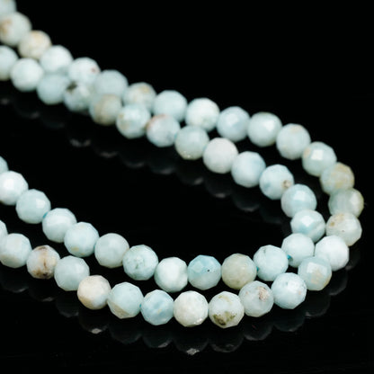 Natural Larimar Beaded Clasp Tiny Choker - ElisaJewelryArt