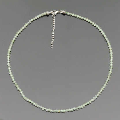 Natural Prehnite Beaded Clasp Tiny Choker - ElisaJewelryArt