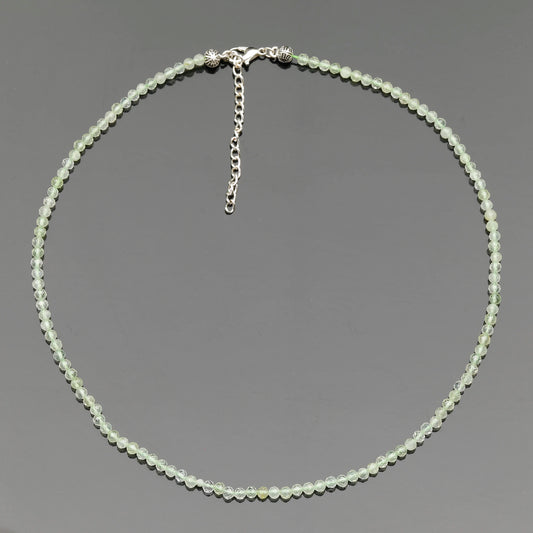 Natural Prehnite Beaded Clasp Tiny Choker - ElisaJewelryArt