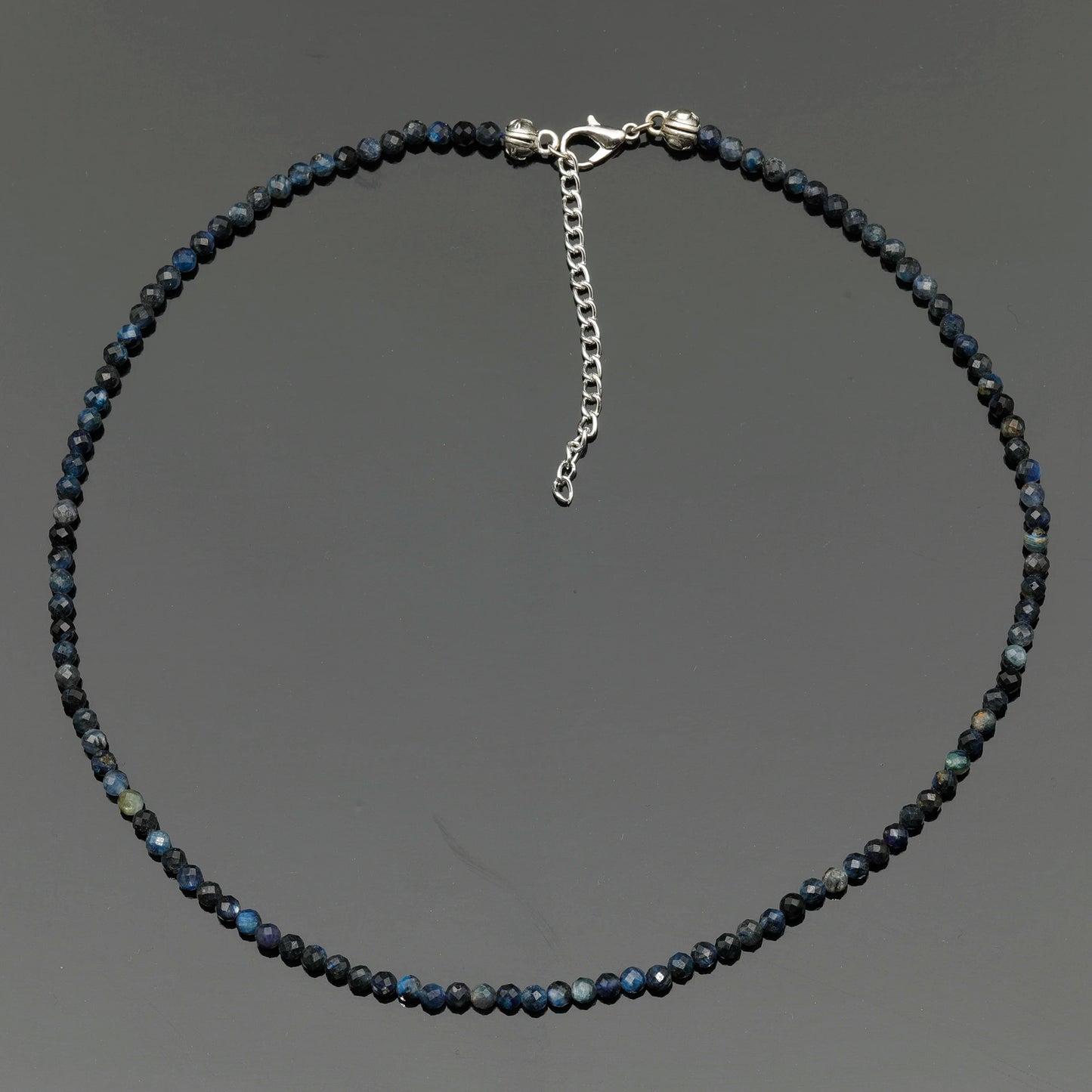 Natural Sapphire Beaded Clasp Tiny Choker - ElisaJewelryArt