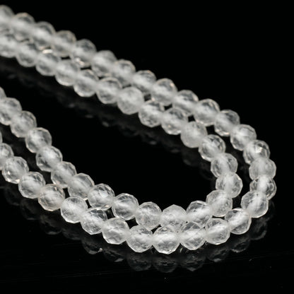 Natural Clear Quartz Beaded Clasp Tiny Choker - ElisaJewelryArt