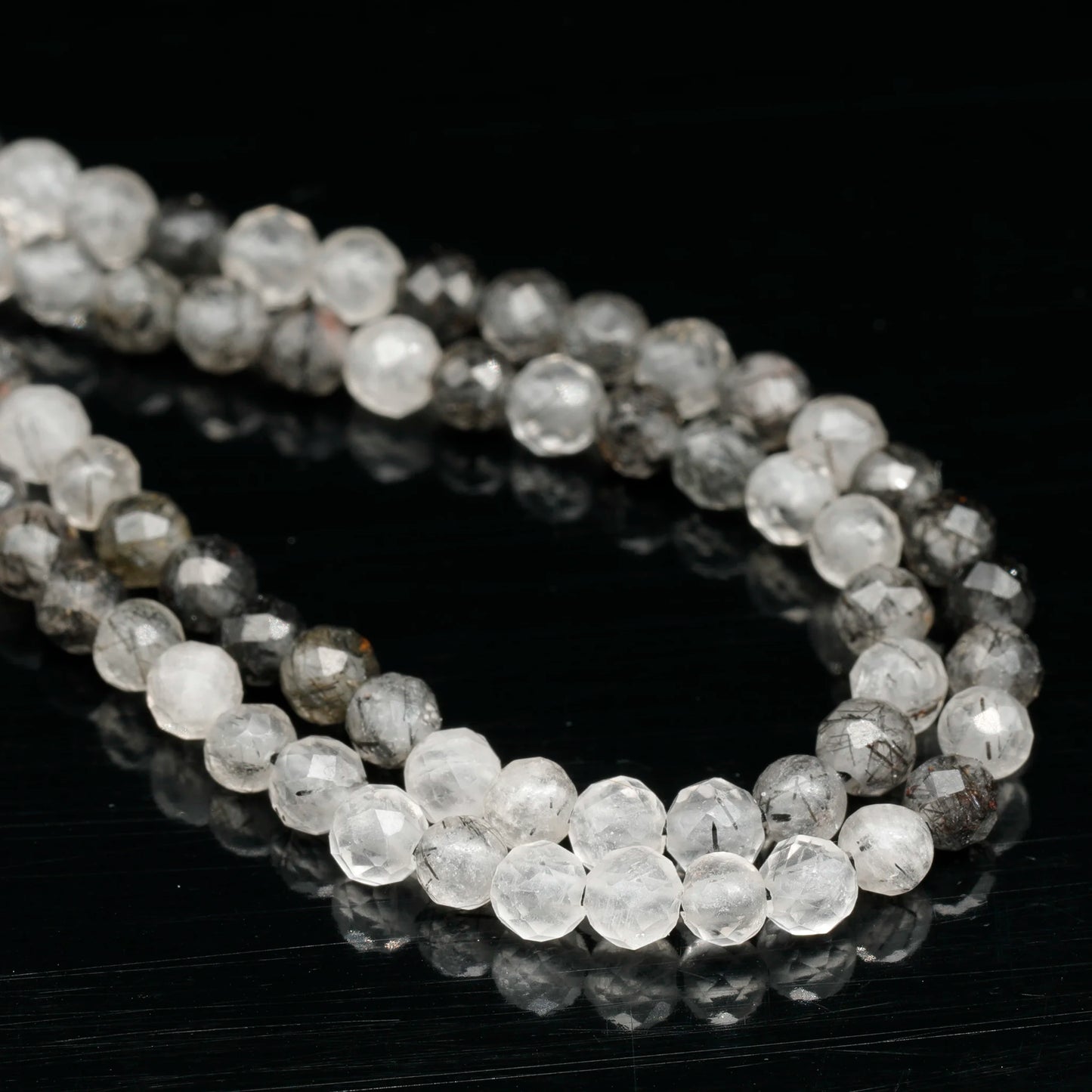 Pulsera de macramé de doble hilera con cuentas de ágata verde natural (Taslak Full İkili)