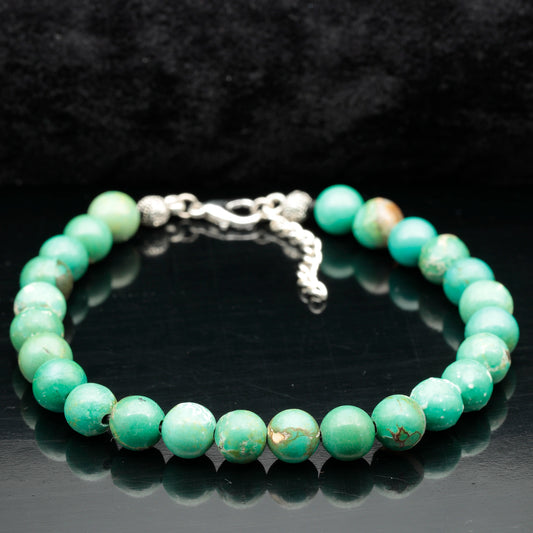 Natural Green Imperial Jasper Beaded Clasp Bracelet