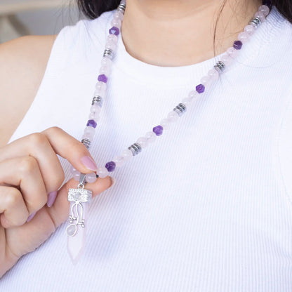 Colgante de león de latón, collar de macramé con cuentas de piedra de lava y ónix negro natural